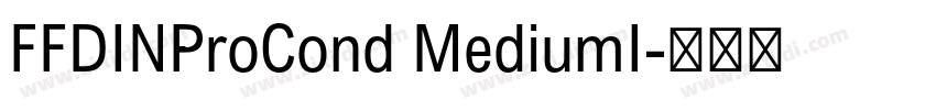 FFDINProCond MediumI字体转换